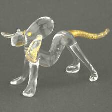 GlassOfVenice Murano Glass Cristallo and Gold Dog picture