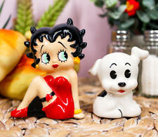 Comical Betty Boop And Pudgy Dog Collectible Ceramic Salt And Pepper Shakers Set picture