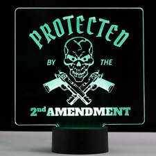 Protected by Second - LED Illuminated Patriotic Backlit Sign picture