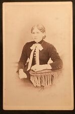 Antique cabinet card photo - Parrish studio Friendship NY young woman late 19 c picture