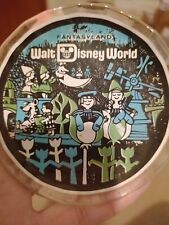 Vintage Walt Disney World Glass Coasters Fantasyland 80s 3 Pieces picture