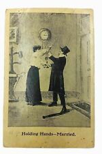 Woman Hitting Man 1900s Postcard Germany Postkarte Carte Postale Weltpostverein picture
