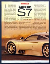 2001 Saleen S7 Coupe Road Test Technical Data Review Article picture