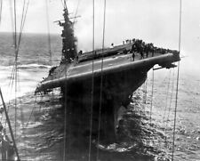 USS Franklin CV-13 After Hit by a Japanese Dive Bomber March 14, 1945 Photo picture