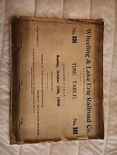 Wheeling & Lake Erie Railroad Company Time table 1909 picture