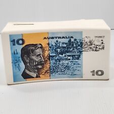  Ten $10 Dollar Note Rare Vintage Ceramic Money Box Coin Box Collectable 1970's  picture