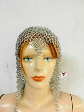 Halloween Butted 10 mm Chain Mail Coif - Medieval Chainmail Top Style picture