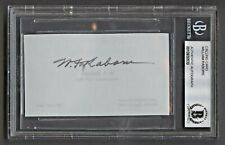 William Raborn signed autograph auto Vice Admiral Business Card BAS Slabbed picture