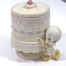 Lenox Porcelain Tweety's Treat Jar, Lenox Porcelain Sweets Canister Tweety Cake picture