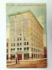 Terre Haute Indiana, 1909 Terre Haute Trust Co. Bank Building, Vintage Postcard picture