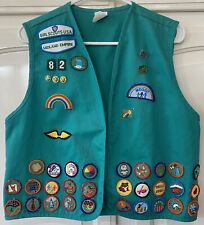 Girl Scout Vest with Over 50 Patches Size X-Large Midland Empire Region Kansas picture
