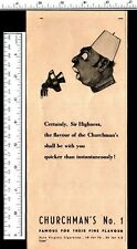 1938 Print Ad Churchman's Pure Virginia Cigarettes Black Face Old Phone D-7 picture