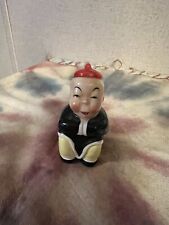 Vintage Asian Boy Novelty Salt Cellar With Spoon picture