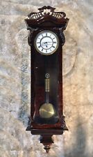 RARE Vintage Antique Australia Wall Clock,1 Brass Weights Driven,walnut Case, picture
