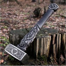Viking hammer Valknut Hand forged Carbon steel Odin 13.3