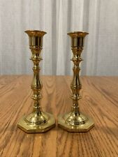 vtg pair of 7 1/4'' tall CAROLINA  CB brass candlesticks  picture