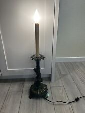 Vintage Gilbert Cherub Candle Lamp 22.5” Bronze Preowned picture
