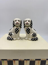 Mackenzie Childs Staffordshire Dogs Salt & Pepper Shakers w/ Box picture