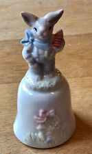 Adorable Vintage Easter Bunny Ceramic Bell. BEAUTIFUL DETAIL. LOVELY CONDITION picture