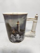 Thomas Kincade Lighthouse Mug Conquering the Storm  Lighthouse 3D Handle 2002  picture