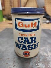 Excellent Vintage Gulf Gas Oil Car Wash Lithographed Tin  picture