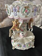 Classic Treasures Vintage Teddy Bear Musical Carousel Waltz of the Flowers picture