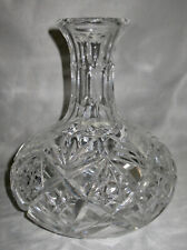 Hawkes American Brilliant Period Cut Crystal Water Wine Carafe Vase 7.5” Tall picture