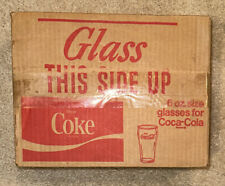 1973 Vintage Case Of 12 Glasses For Coca Cola Libbey 6 OZ Open Box picture