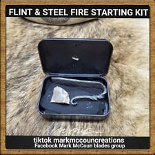 HAND FORGED FLINT STEEL FIRE KIT BY MARK MCCOUN MADE IN THE USA #21 picture