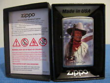 Rare Retired Limited Production John Wayne US Flag Zippo Lighter picture