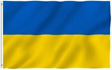 3x5 Ukraine Plain Premium Quality Flag 3'x5' Ukrainian House Banner Grommets  picture