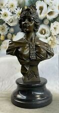 Wonderful Bust Young Lady By Villanis Art Deco Hot Cast Bronze Sculpture Statue picture