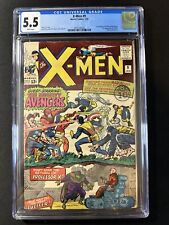 X-Men #9 CGC 5.5 WHITE Pages Marvel Comics Vintage Silver Age 1st Print 1965 picture