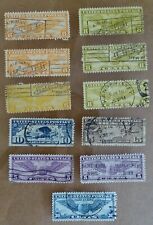 1915 American-Hawaiian Steamship Co Sticker + Various early USA Airmail Stamps picture