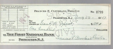 Frances Cleveland 1st Lady of the Untied States Autographed Signed Check W/COA picture