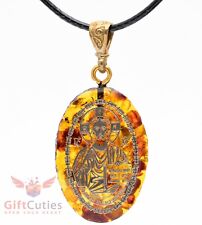 Baltic Amber Pendant Icon of God Lord Jesus Christ Pantocrator picture