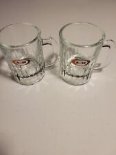 Vintage A&W ROOT BEER Mini Baby Mugs Color Logo AW ll Glass 3.5