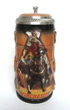1996 Anheuser-Busch Winchester Rodeo Calf Roping lidded stein GM19 picture