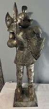 Unique HUGE Vintage Tin Warrior in Suit of Arms 32.5 Inches Tall picture