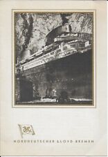 June 1936 Menu – SS Europa Norddeutscher Lloyd Bremen Line in English & German picture