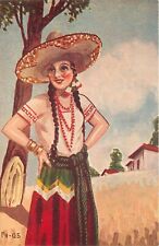 Postcard 1937 Mexican woman native Ethnic Dress Liebig 23-8918 picture