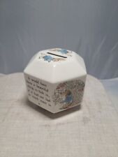 Wedgwood Peter Rabbit Piggy Bank Made In England Beatrix Potter Change Holder picture