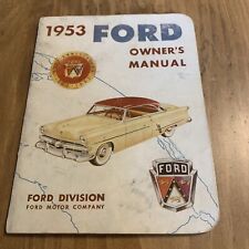 ORIGINAL 1953 FORD OWNER'S MANUAL picture
