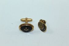 Vintage 10k Gold-Filled Jewelry Masons Cufflink & Pinback picture