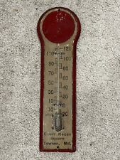 Antique Court House Square Townsend MD Wood Thermometer Sign Old Advertising picture