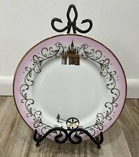 RARE Disney Princess 10” Porcelain Plate Cinderella Pink w/Gold Detail  picture