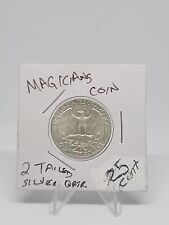 Two Sided Trick Coin - Silver  Tails Quarter - Two Face - Double Tails Coin picture