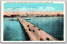 Harvard Bridge and Massachusetts Institute of Technology MIT Postcard Stamped picture