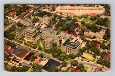 Dallas TX-Texas, Aerial Baylor University Hospital, Antique Vintage Postcard picture