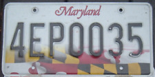 MARYLAND checkered state flag  License Plate   4 EP  0035 picture